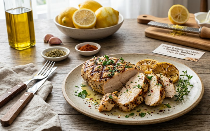 Frango Grelhado com Limão – Suculento e Cheio de Sabor