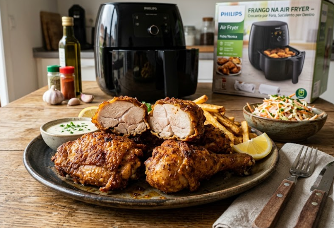 Frango na Air Fryer – Crocante por Fora, Suculento por Dentro