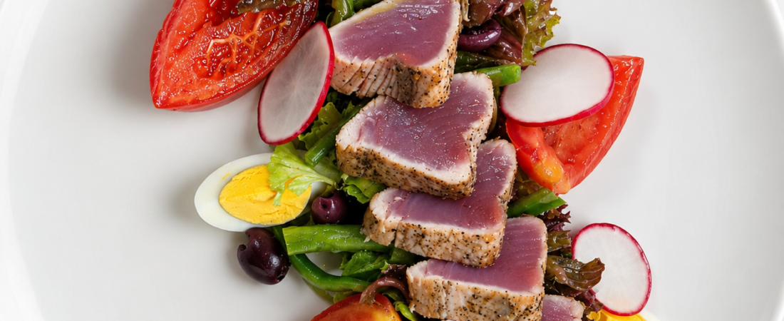 Salada Niçoise com Macedônia de Legumes e Maionese Clássica
